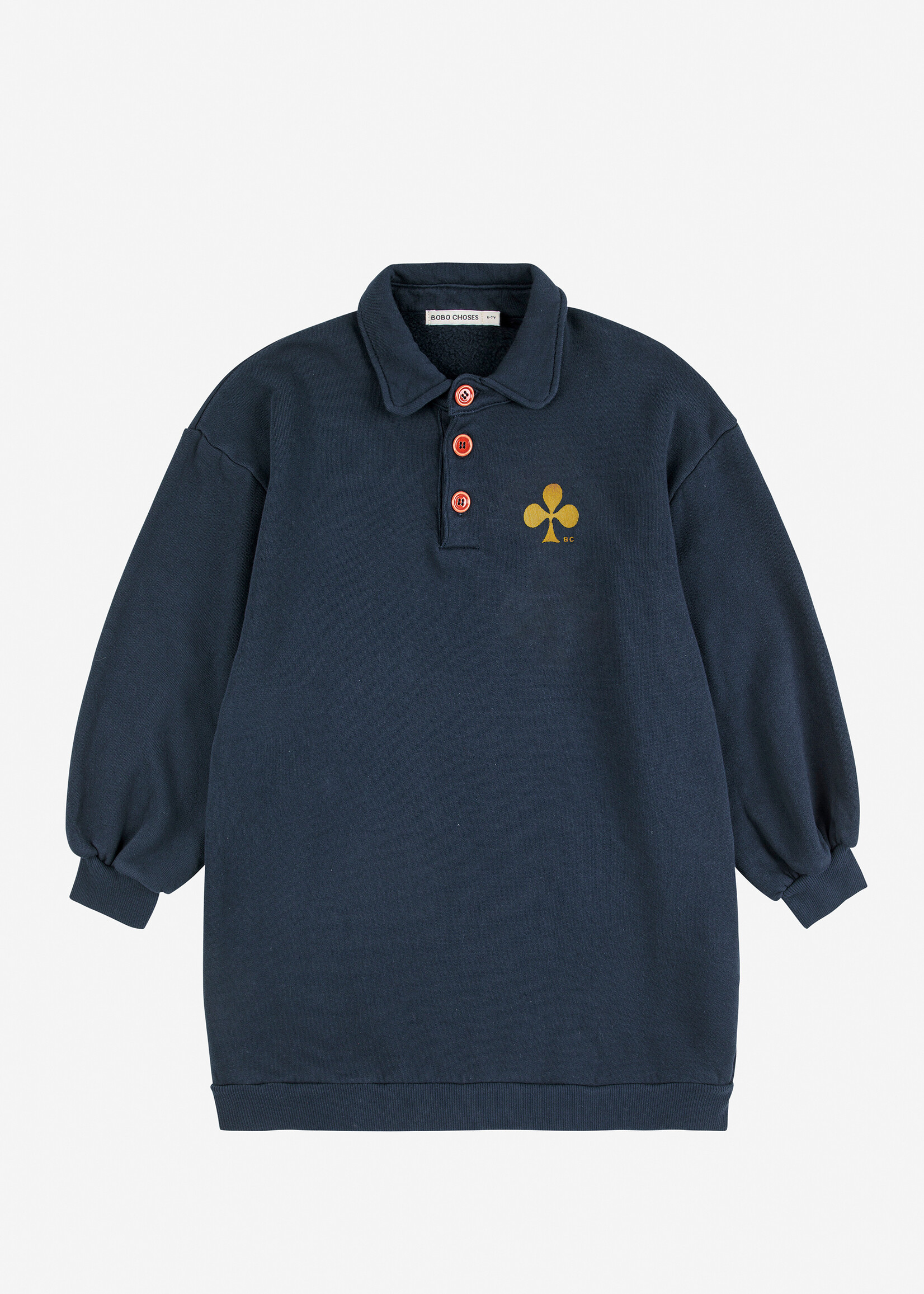 Bobo Choses Clover polo sweatshirt dress - Bobo Choses