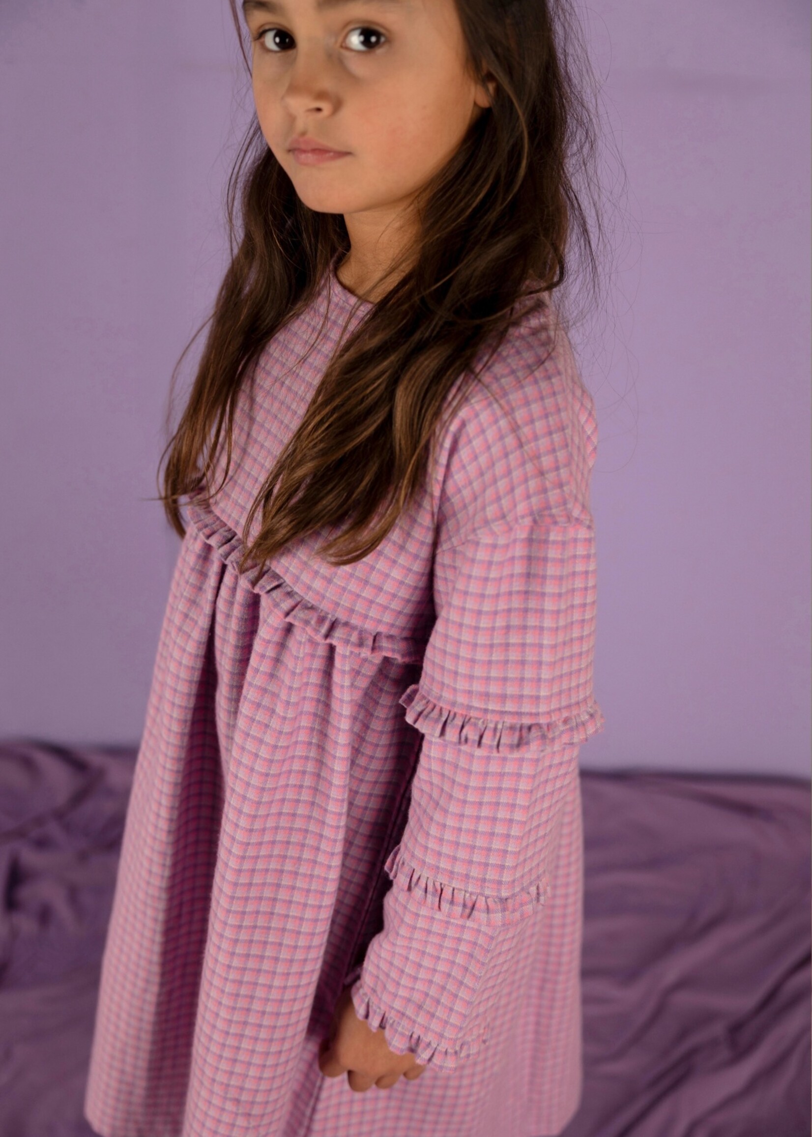 Nixnut Feel dress Lila Checkered - Nixnut