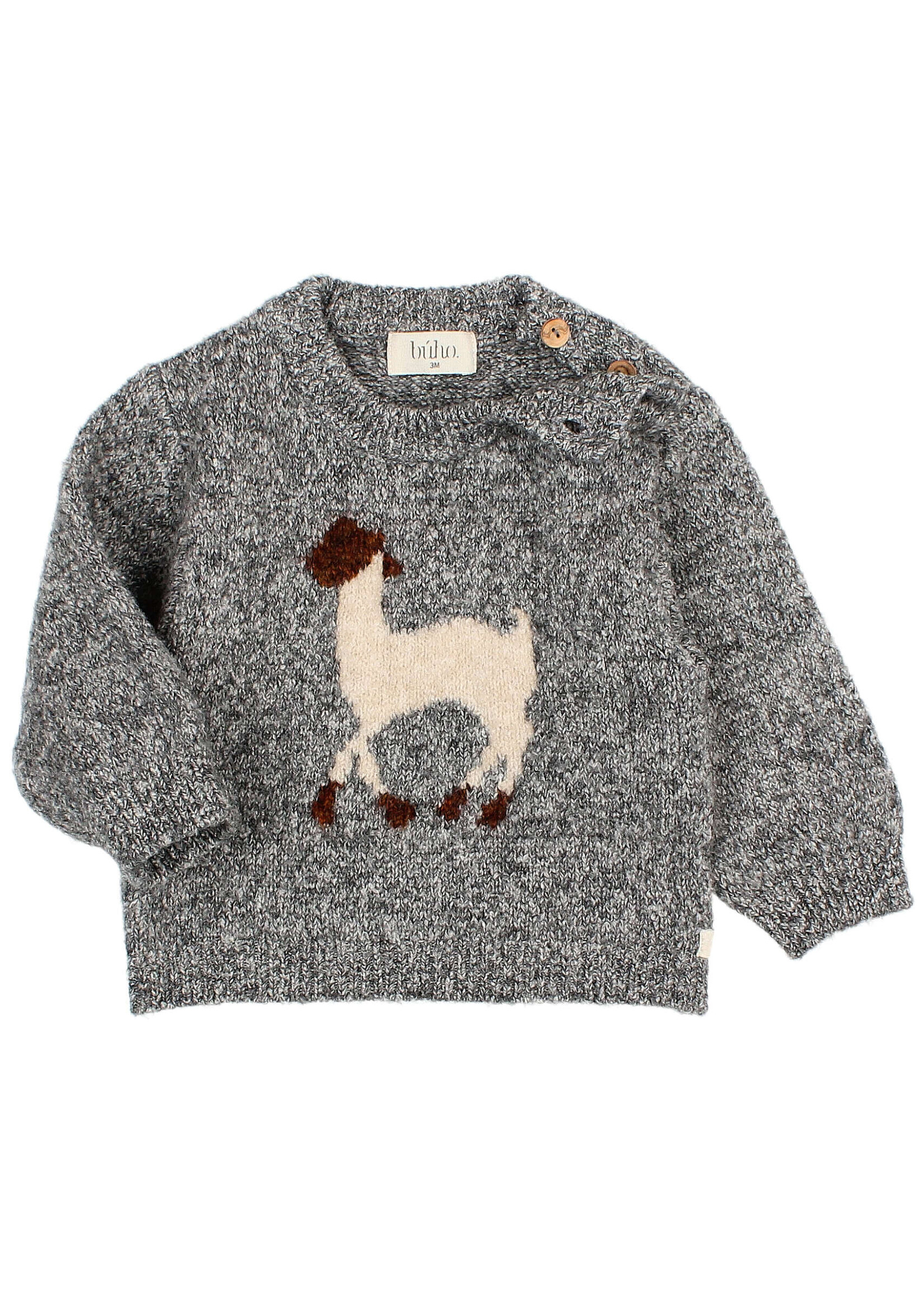 Buho Barcelona BB lama jumper Grey melange - Buho