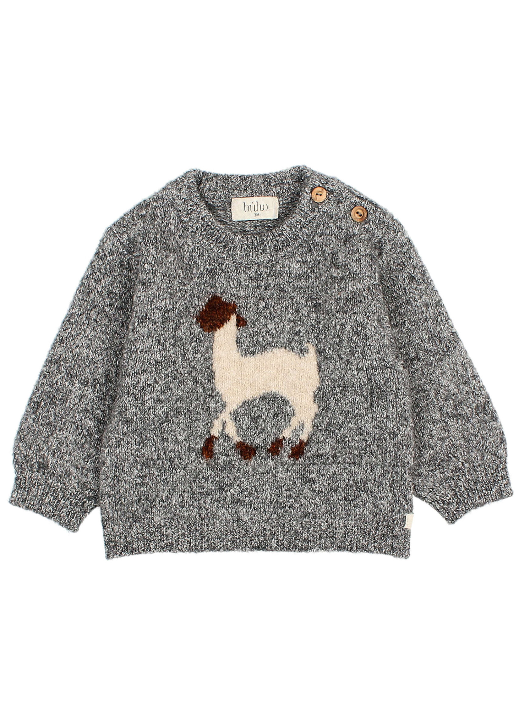 Buho Barcelona BB lama jumper Grey melange - Buho