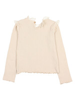 Buho Barcelona Warm rib tshirt Ivory - Buho