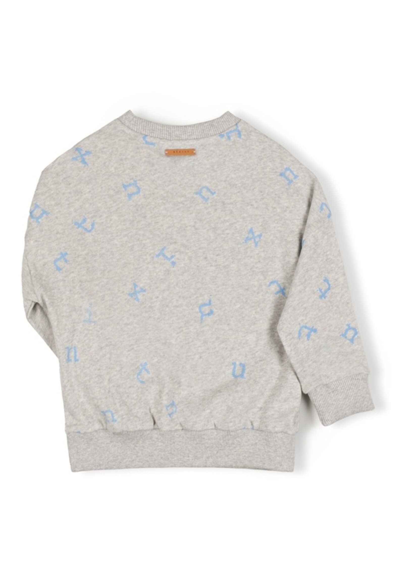 Nixnut Stamp sweater Grey - Nixnut