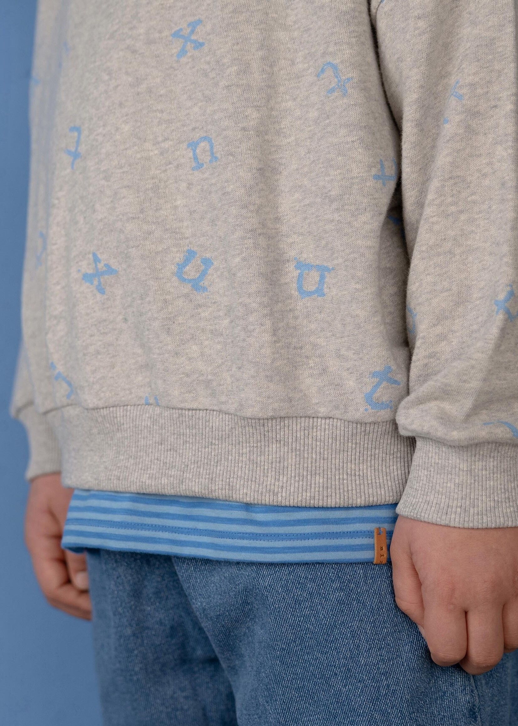 Nixnut Stamp sweater Grey - Nixnut