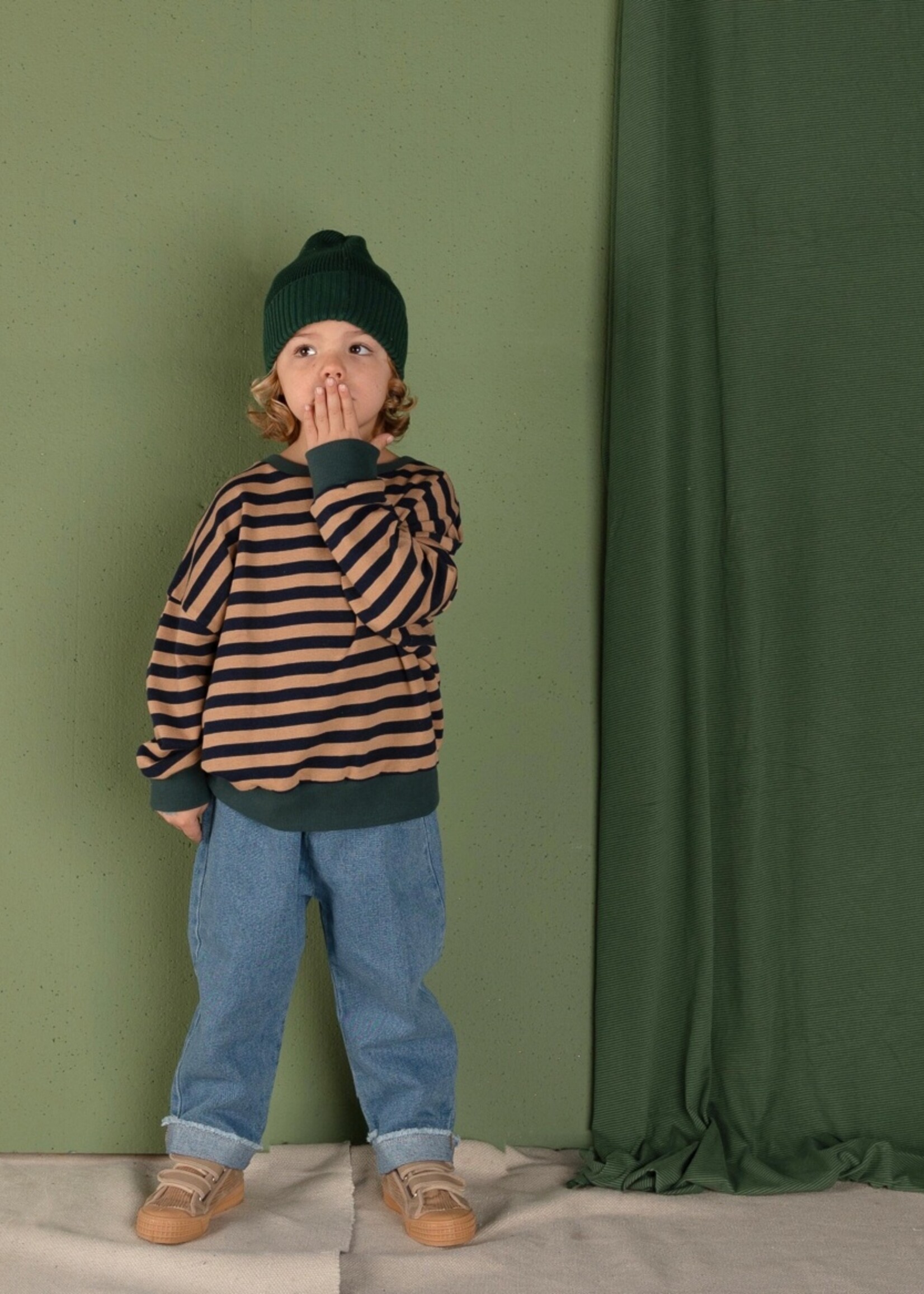 Nixnut Rel sweater Navy stripe - Nixnut