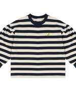 Jenest Millie ls tshirt Navy blue off white stripe - Jenest