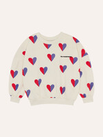 The campamento Bicolor hearts sweatshirt Ecru - The Campamento