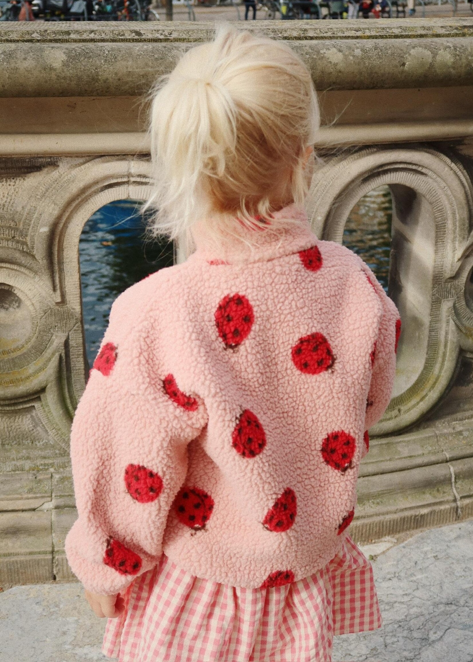 Konges Slojd Jody teddy jacket | Ladybug pink - Konges Slojd