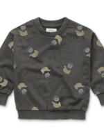 Sproet en Sprout Sweatshirt space cat print | Washed black - Sproet en Sprout