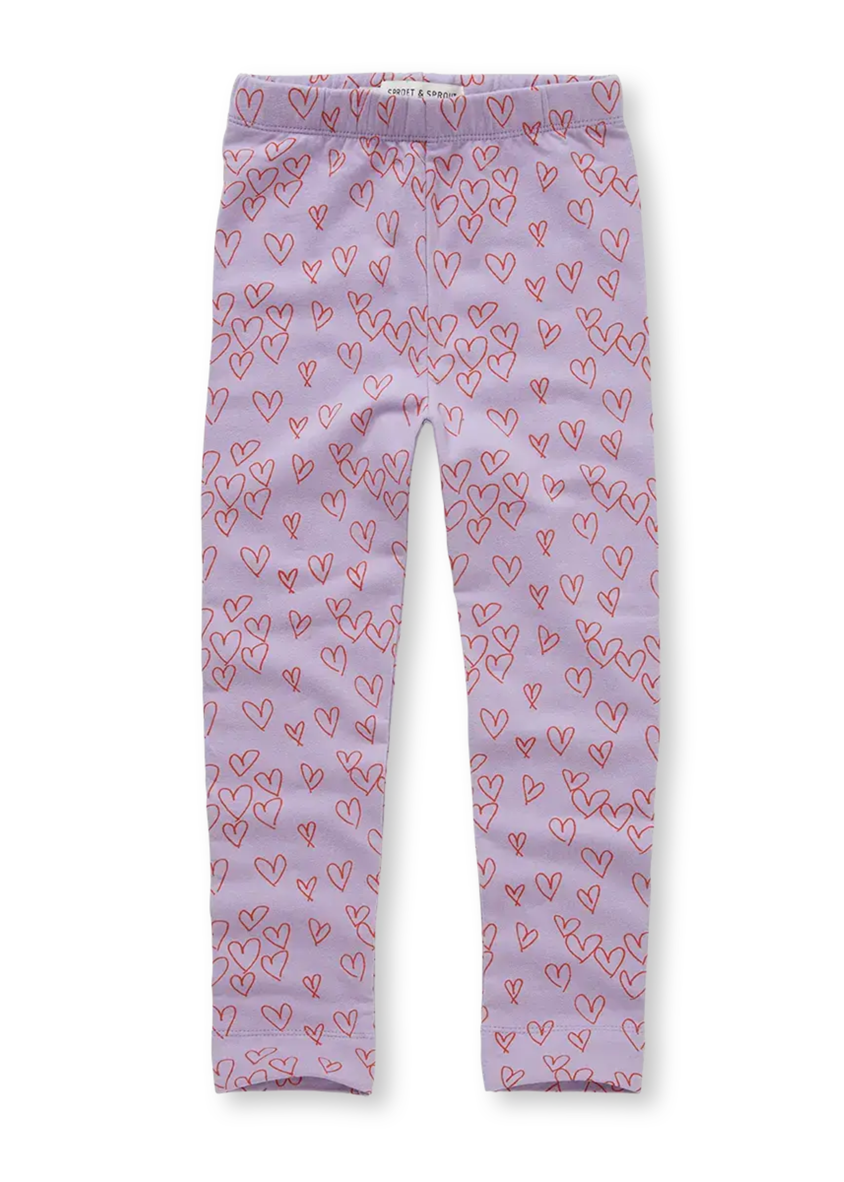 Sproet en Sprout Winter legging hearts | Lavender - Sproet en Sprout