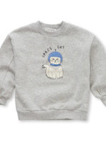 Sproet en Sprout Sweatshirt space kat | Grey Melee - Sproet en Sprout