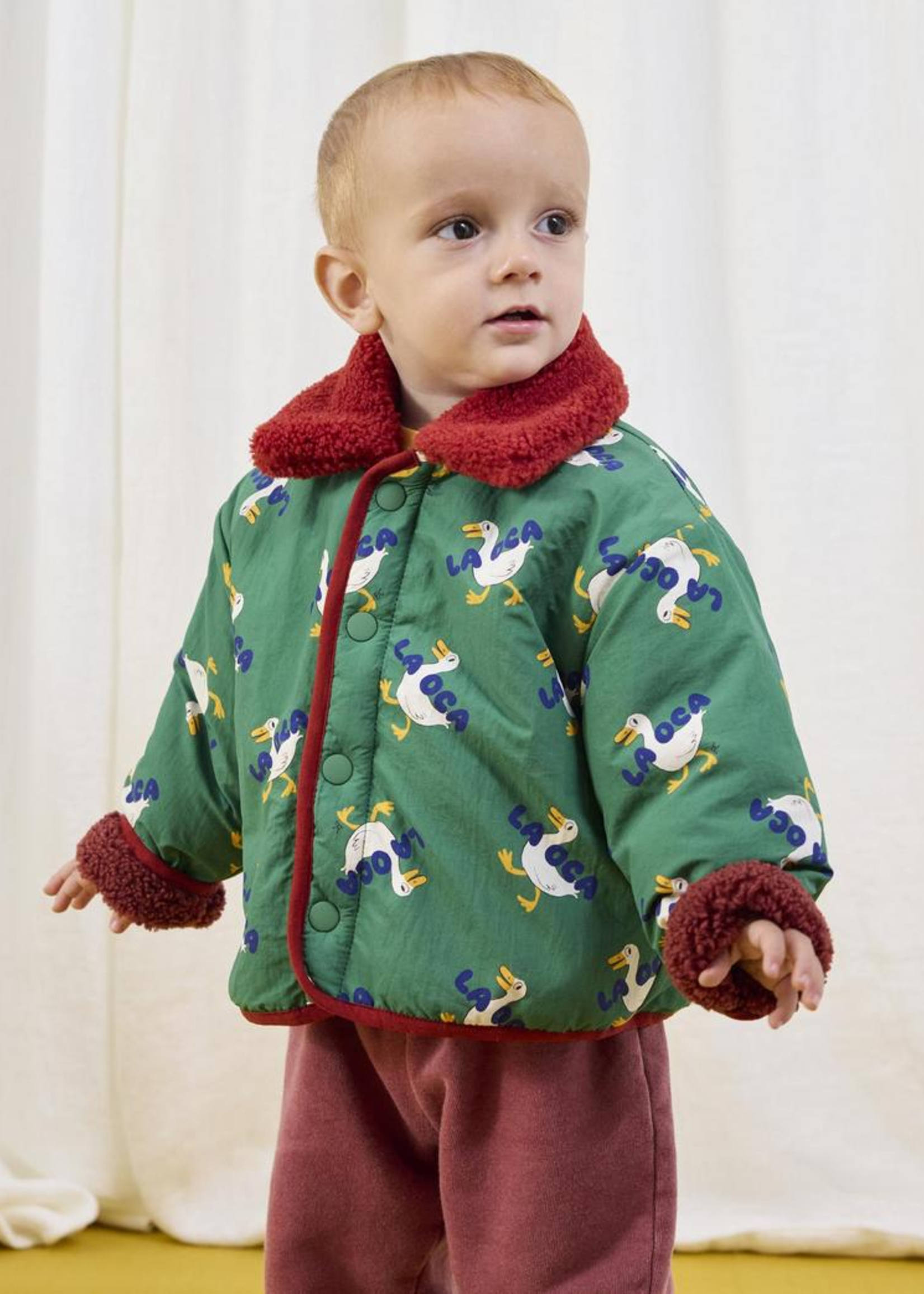 Bobo Choses La Oca all over reversible sheepskin jacket - Bobo Choses