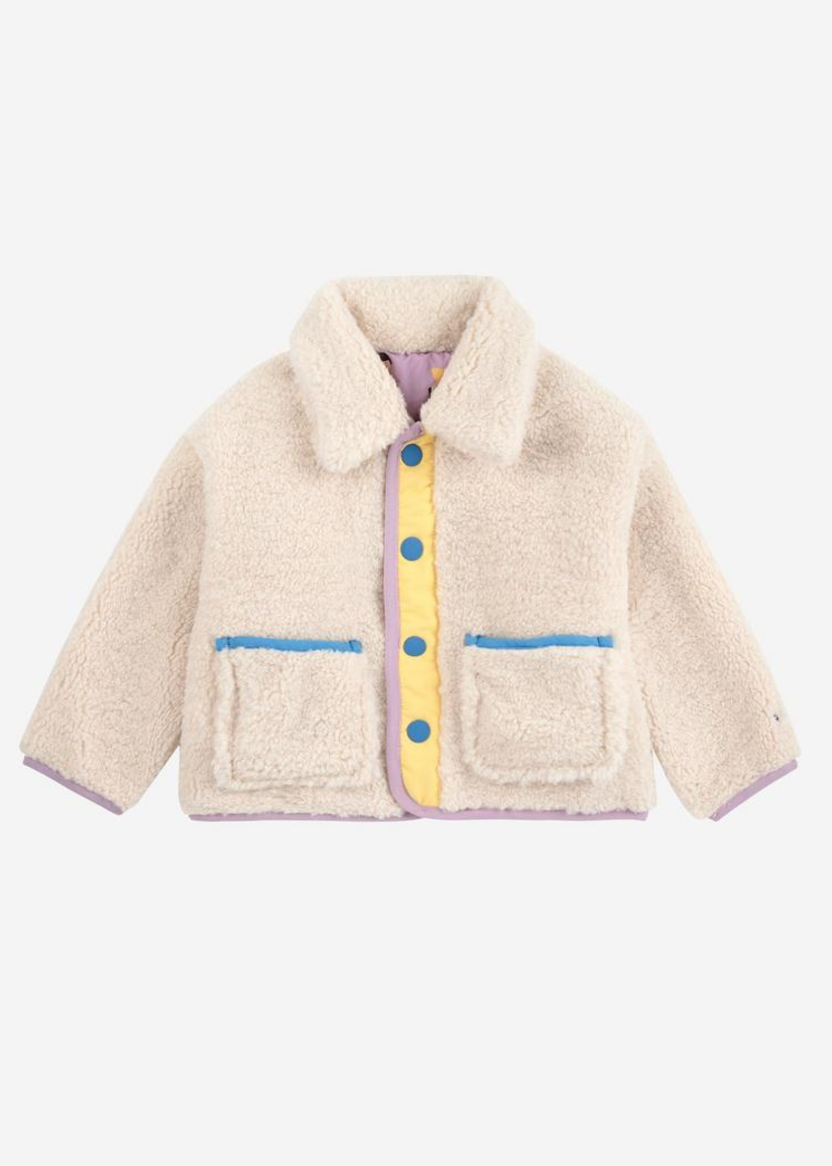 Bobo Choses Game Pawns all over reversible sheepskin jacket - Bobo Choses