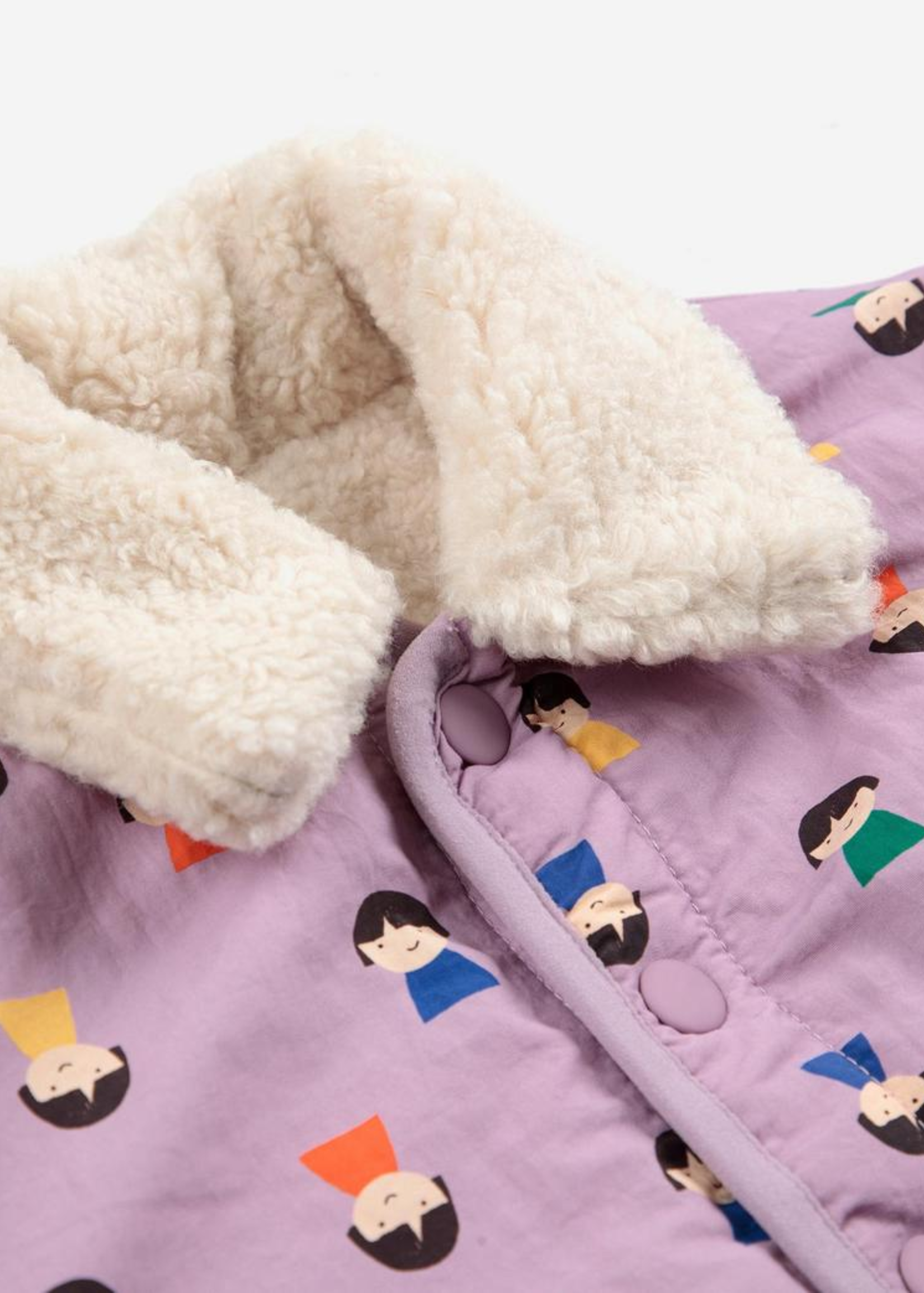 Bobo Choses Game Pawns all over reversible sheepskin jacket - Bobo Choses