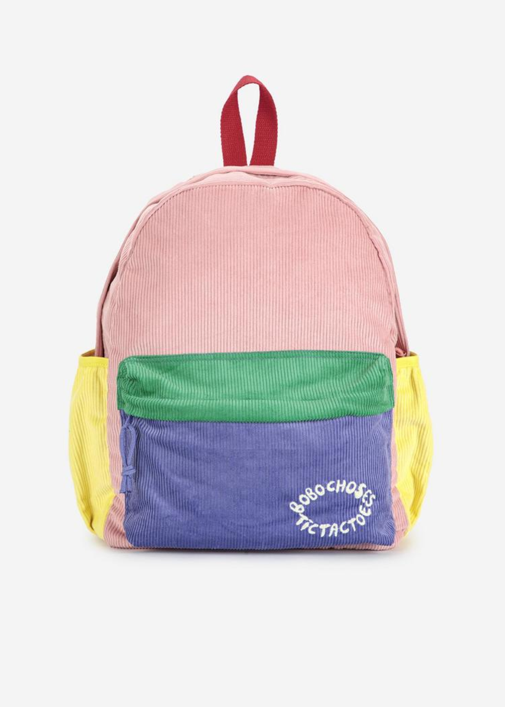 Bobo Choses Tic Tac Toe color block corduroy school bag - Bobo Choses