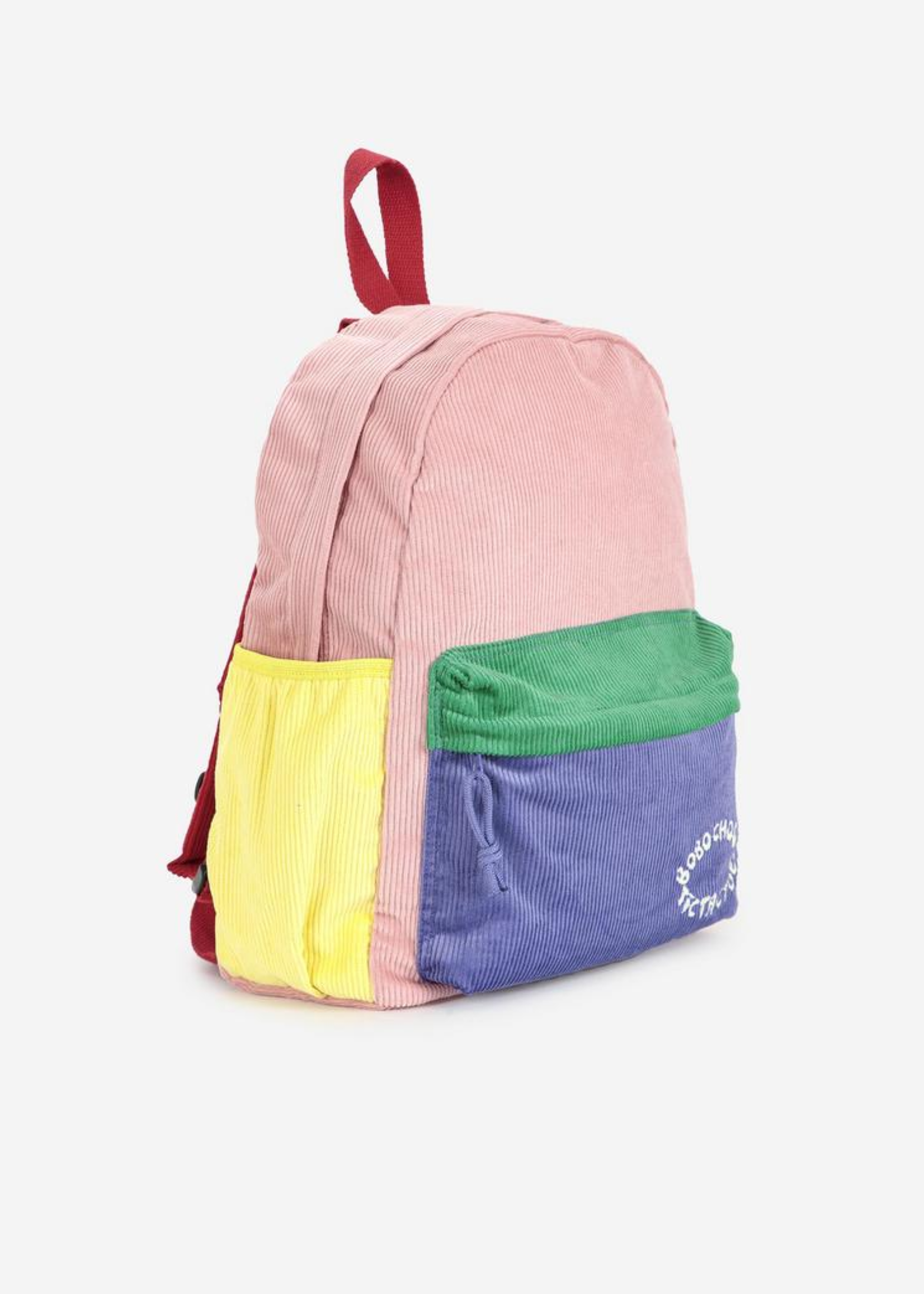 Bobo Choses Tic Tac Toe color block corduroy school bag - Bobo Choses
