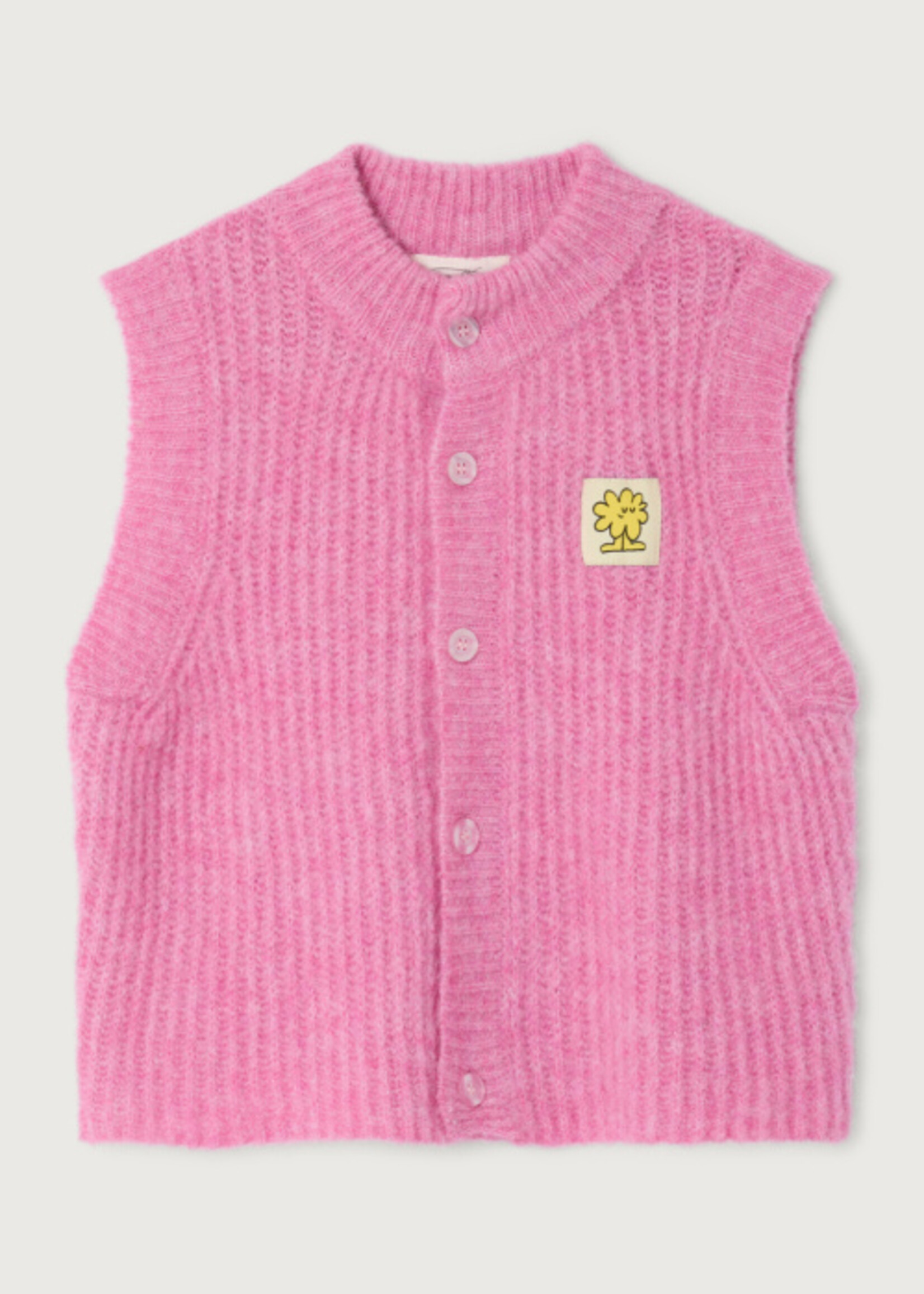 American Vintage Kids cardigan east Pink bubble melange - American Vintage