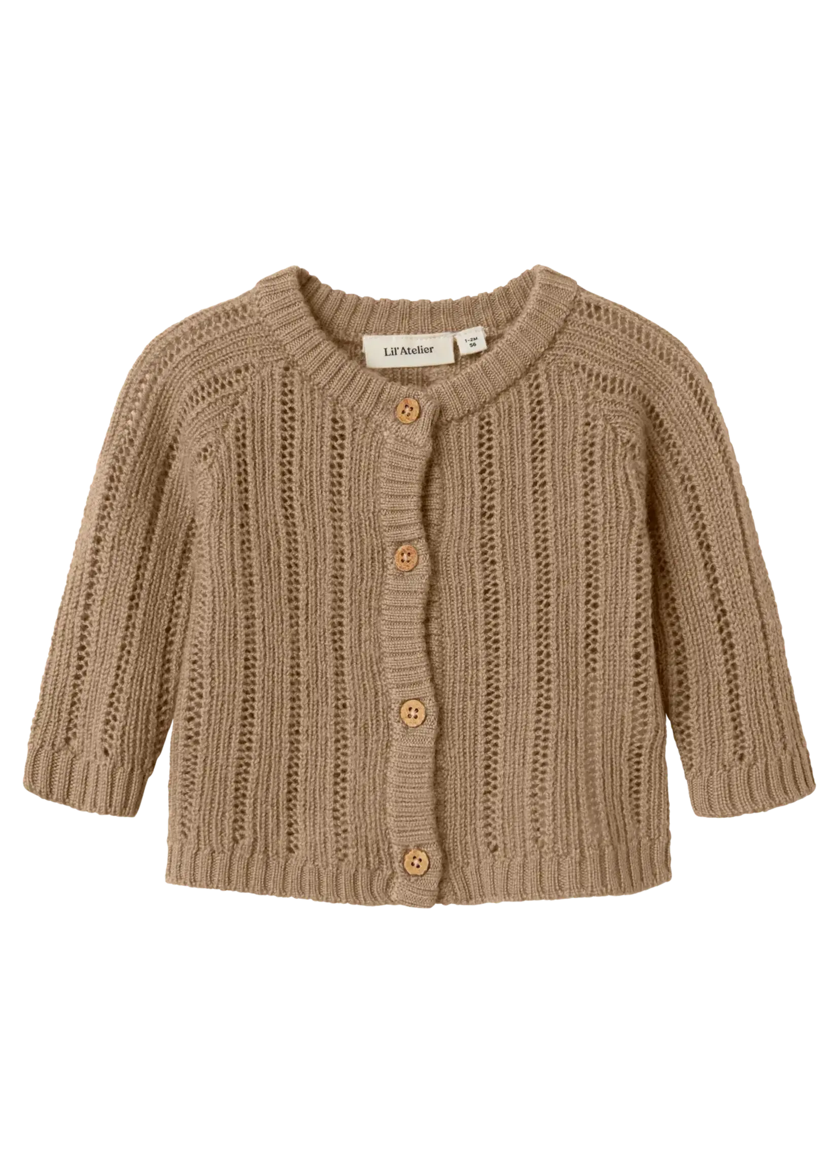 Lil Atelier Nomo Ls Knit card | Tigers eye - Lil Atelier