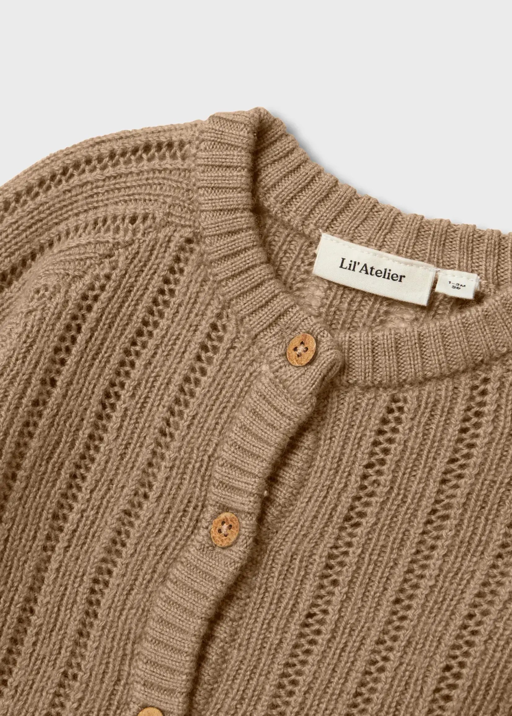 Lil Atelier Nomo Ls Knit card | Tigers eye - Lil Atelier