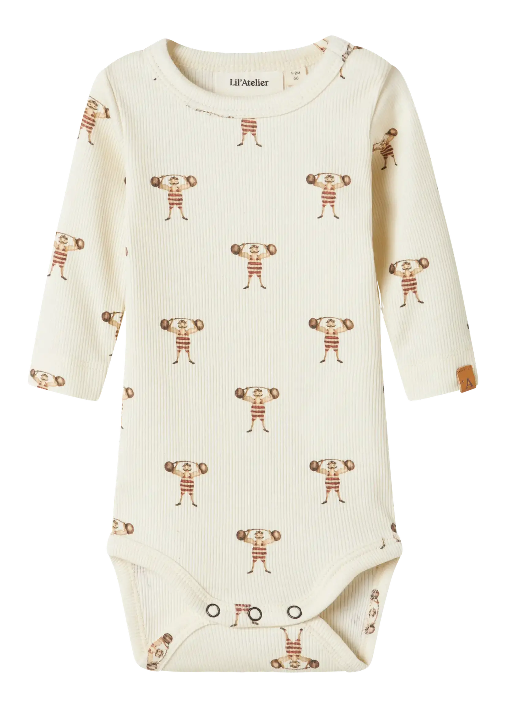 Lil Atelier Lavo enk ls slim body | Turtledove/Strong man - lil atelier