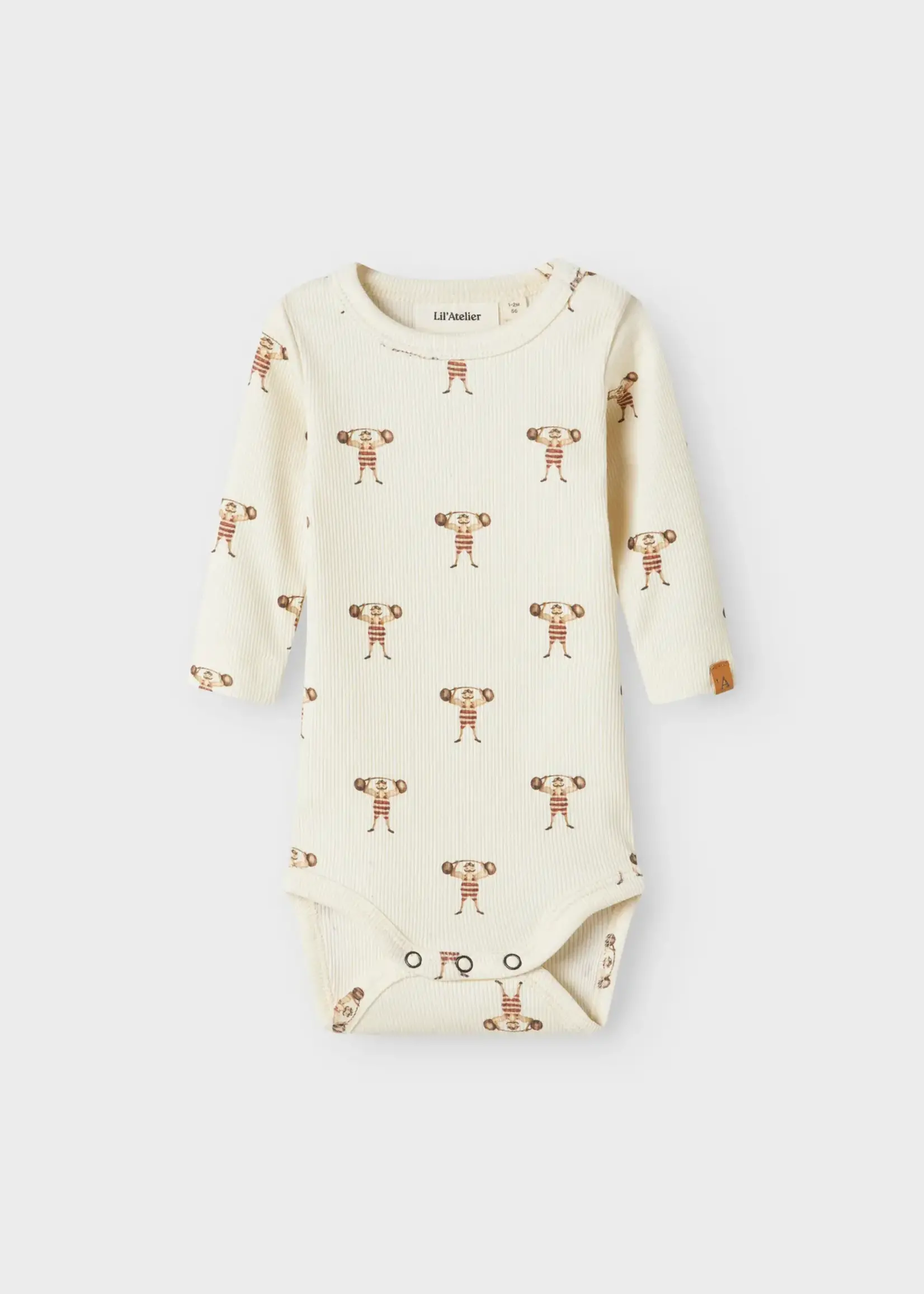 Lil Atelier Lavo enk ls slim body | Turtledove/Strong man - lil atelier