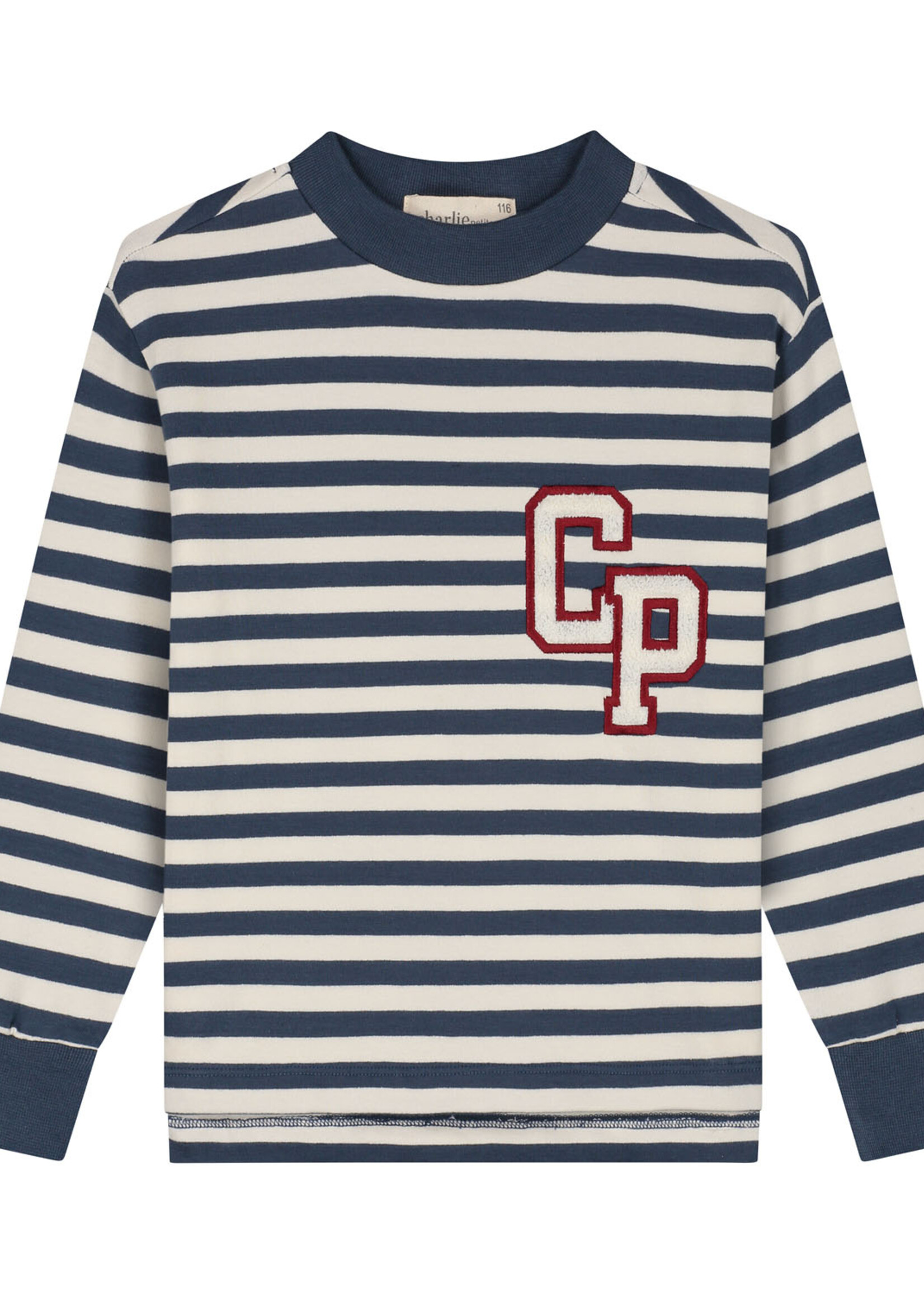 Charlie Petite Neil longsleeve stripes denim blue/ ecru - Charlie Petite