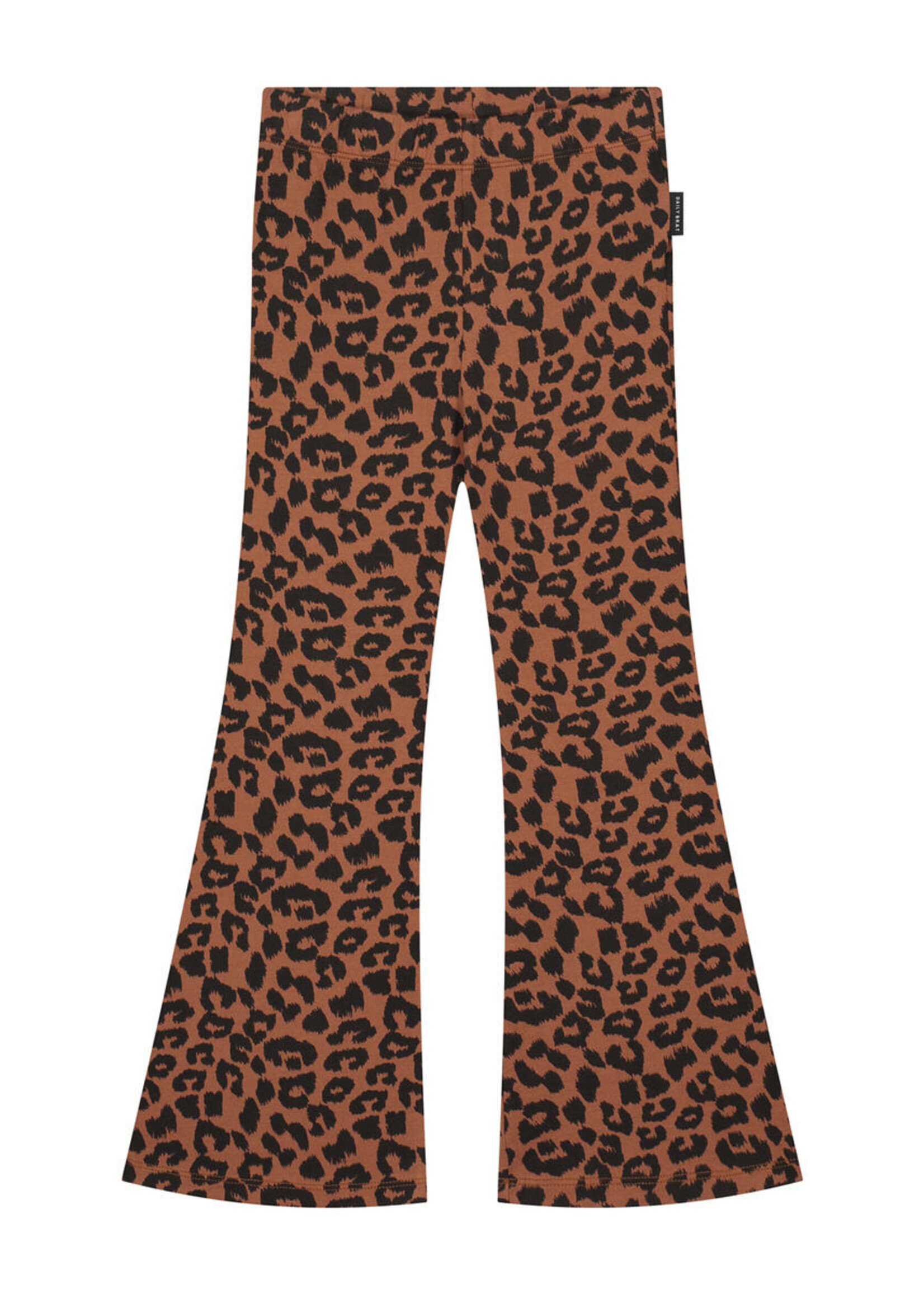 Daily Brat Leopard flared pants Hickory brown - Daily Brat