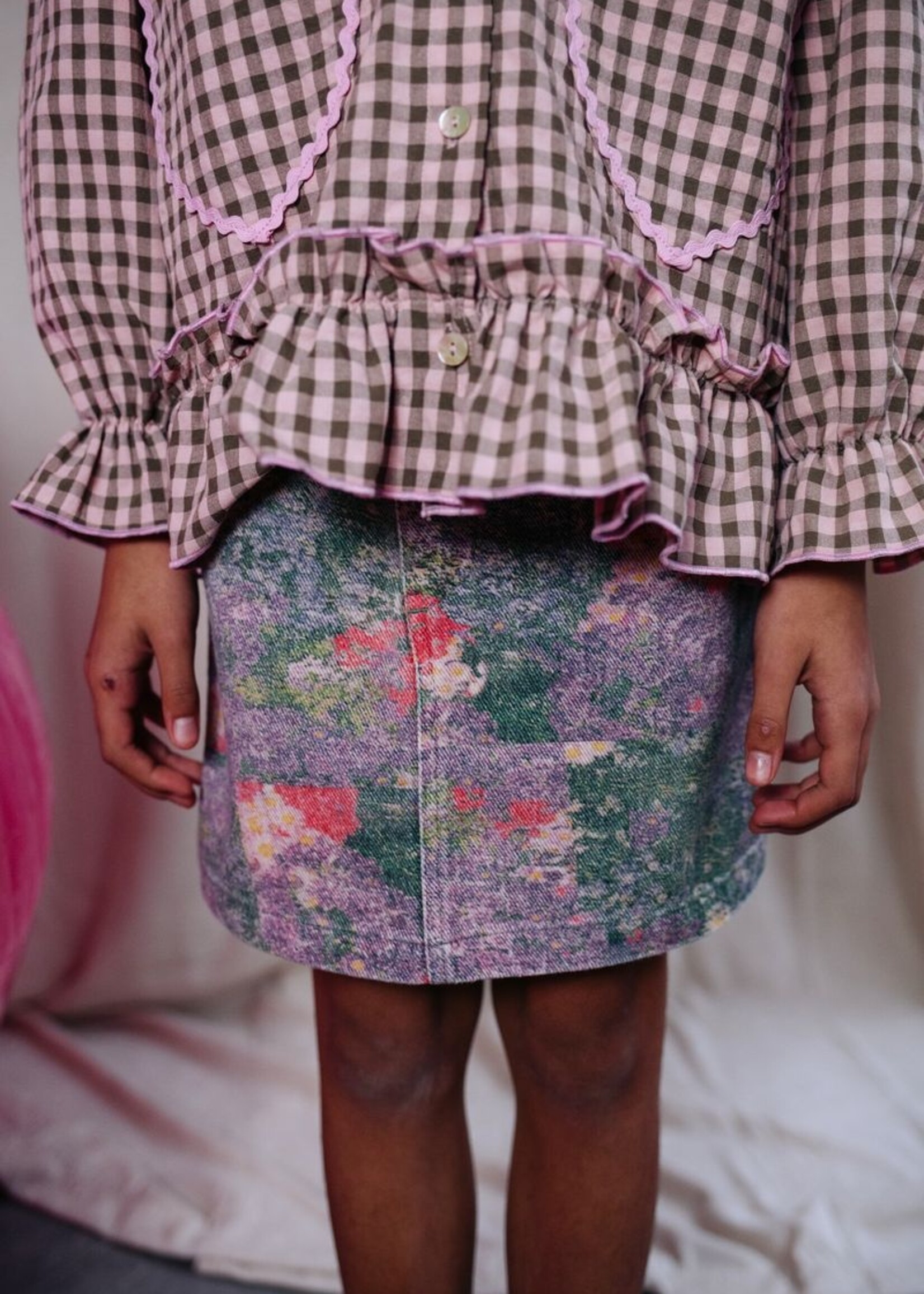 Daily Brat Cheeky flower denim skirt Poppy - Daily Brat