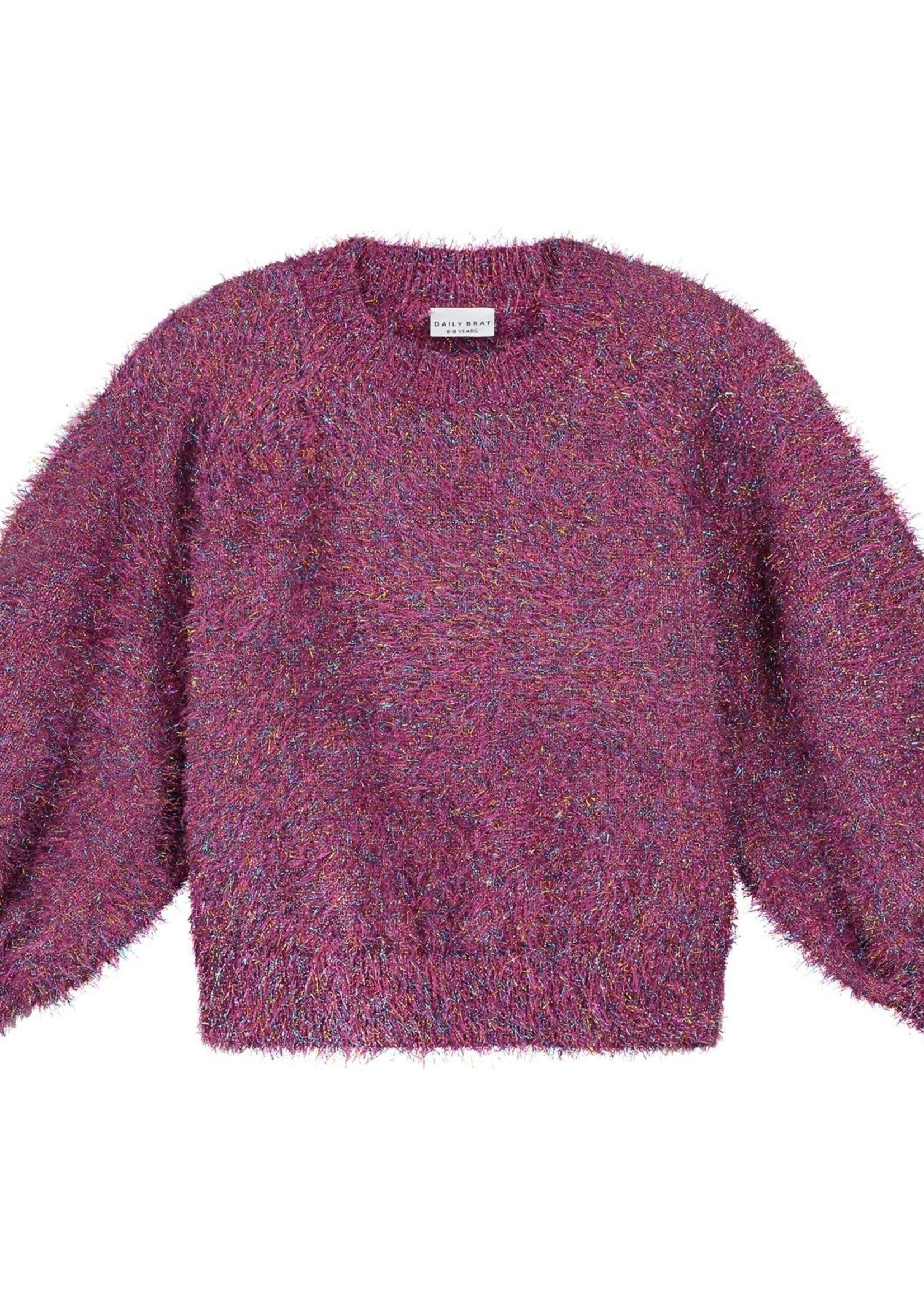 Daily Brat Stardazzle glitter sweater rainbow - Daily Brat