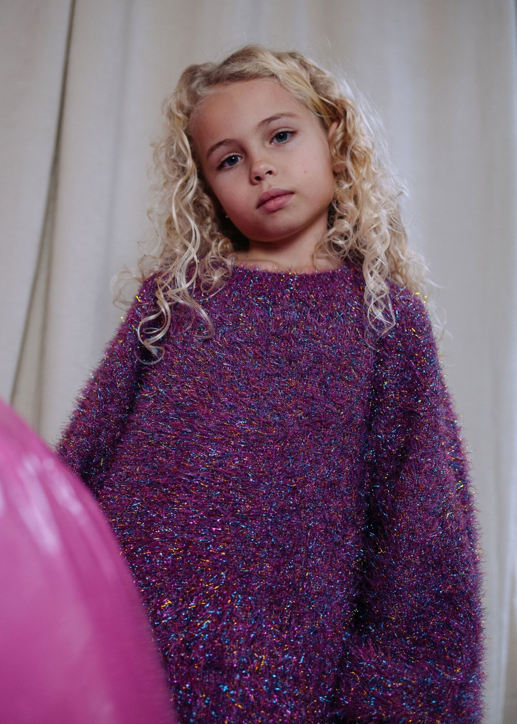 Daily Brat Stardazzle glitter sweater rainbow - Daily Brat