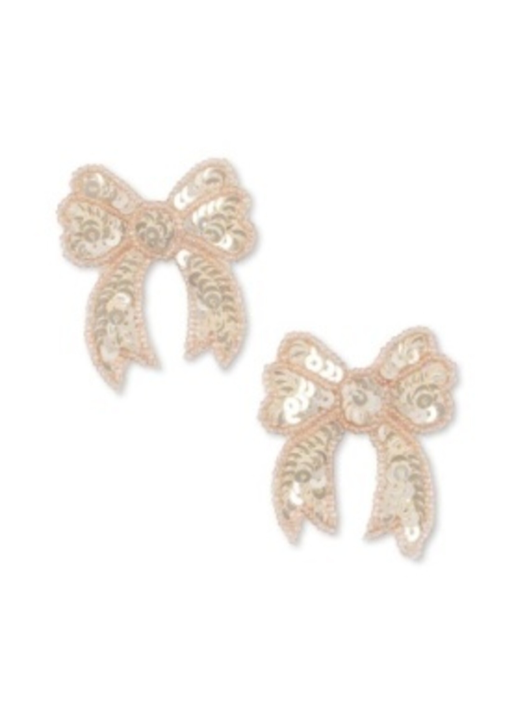 Konges Slojd 2 pack sequin bow hair clip | Cameo rose - Konges slojd