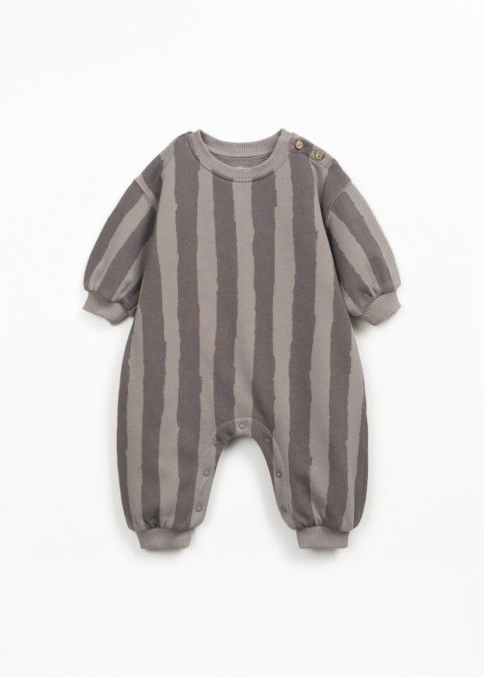 Play Up Printed fleece Dungaree Light grey - Play Up
