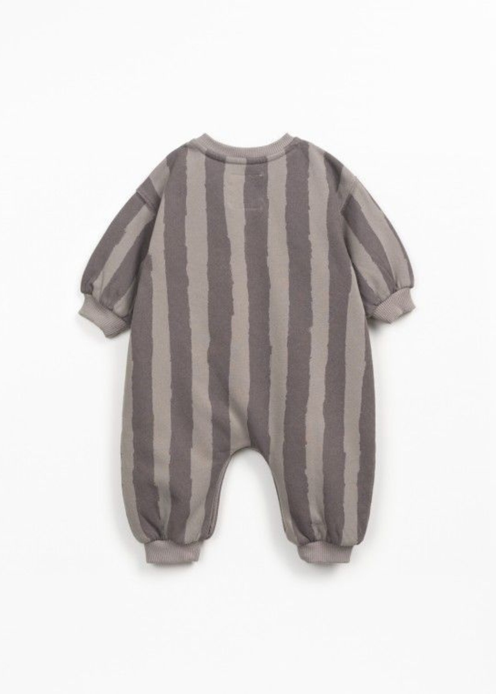 Play Up Printed fleece Dungaree Light grey - Play Up