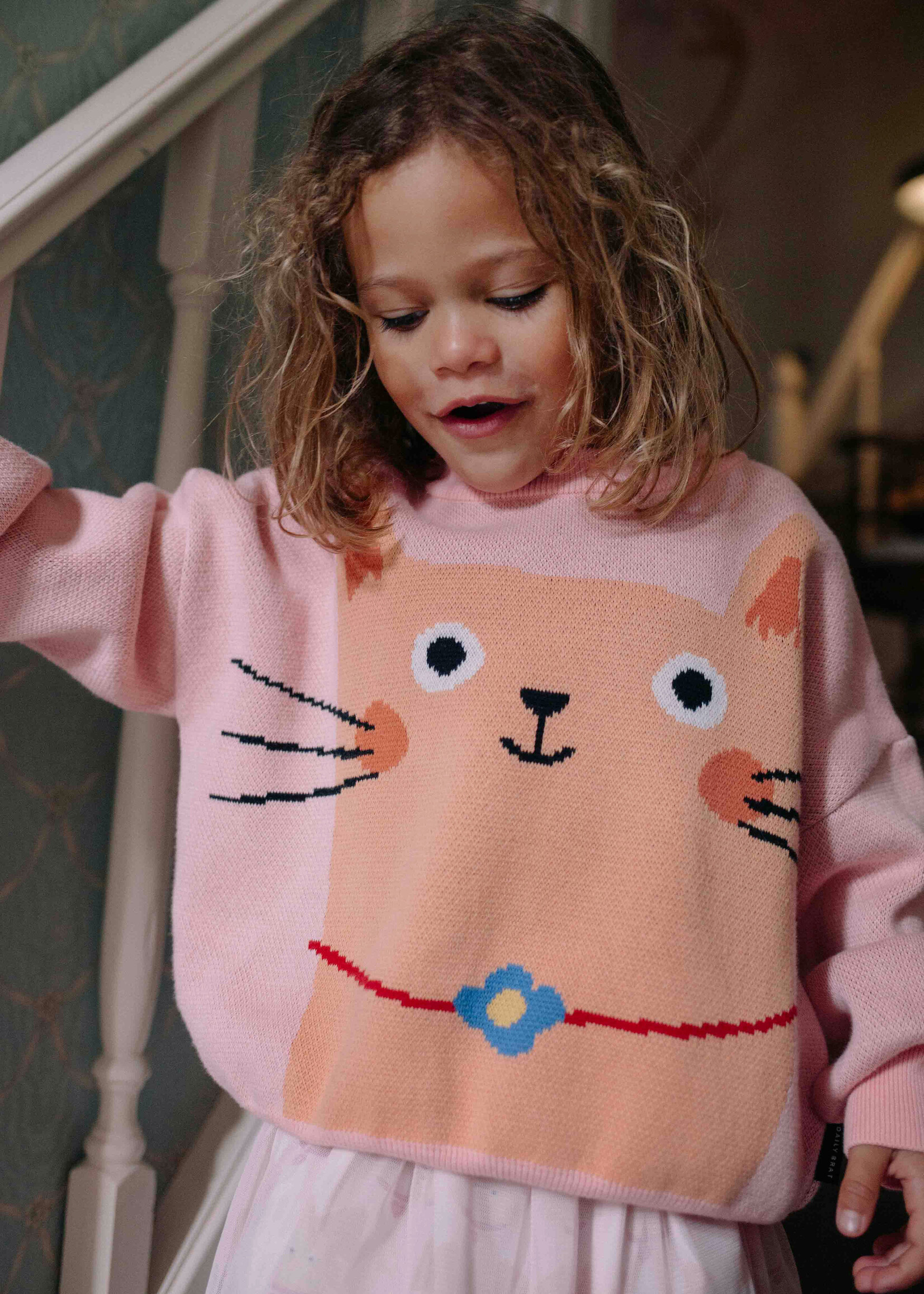 Daily Brat Kitty small knitted sweater Soft sejam - Daily Brat