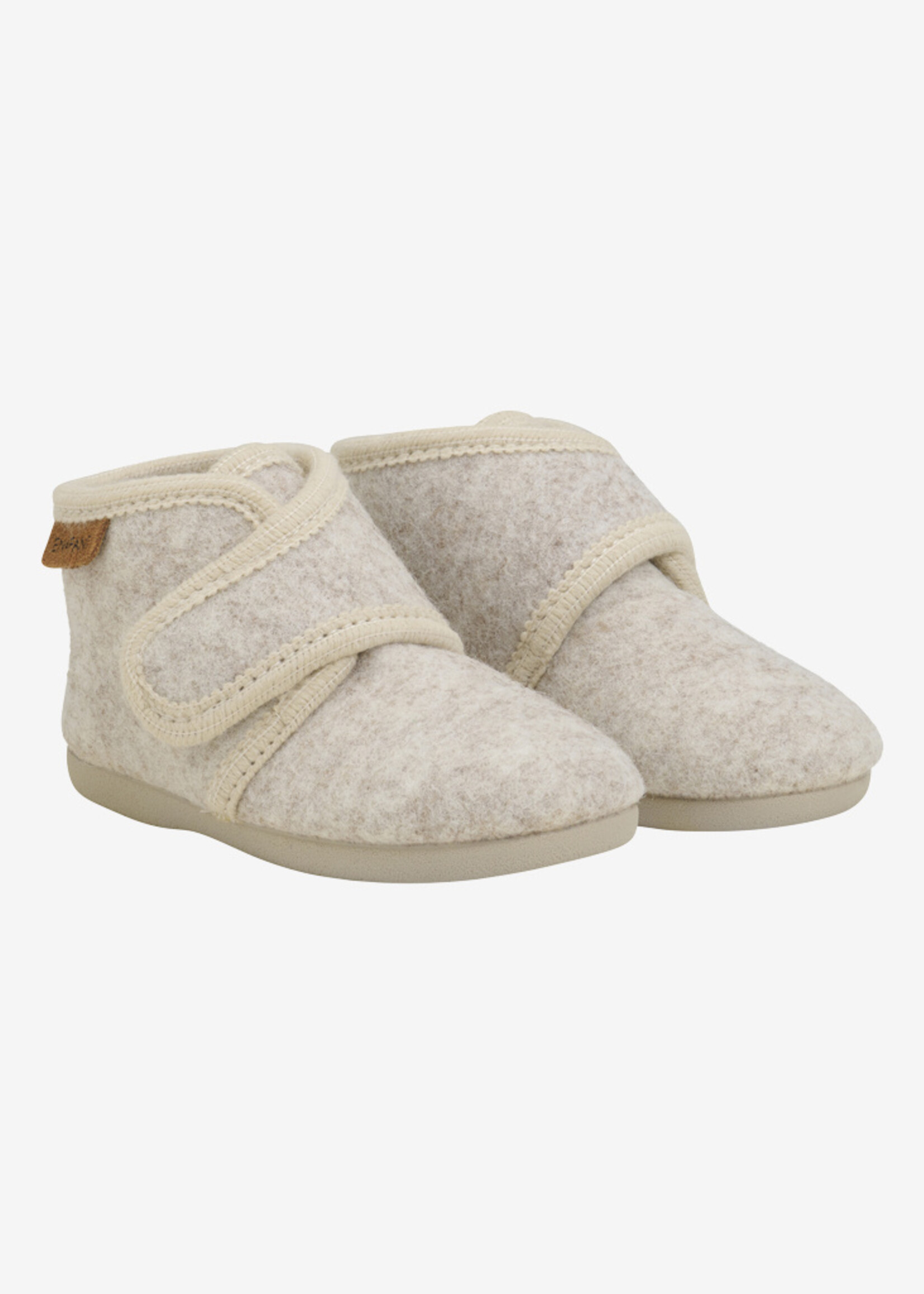 Enfant Baby wool slippers harde zool Sand melange - Enfant