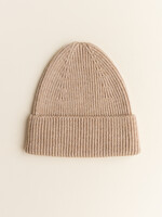 HVID Beanie Fonzie kids Sand - Hvid