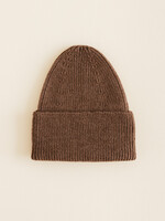 HVID Beanie Fonzie kids Mocha - Hvid