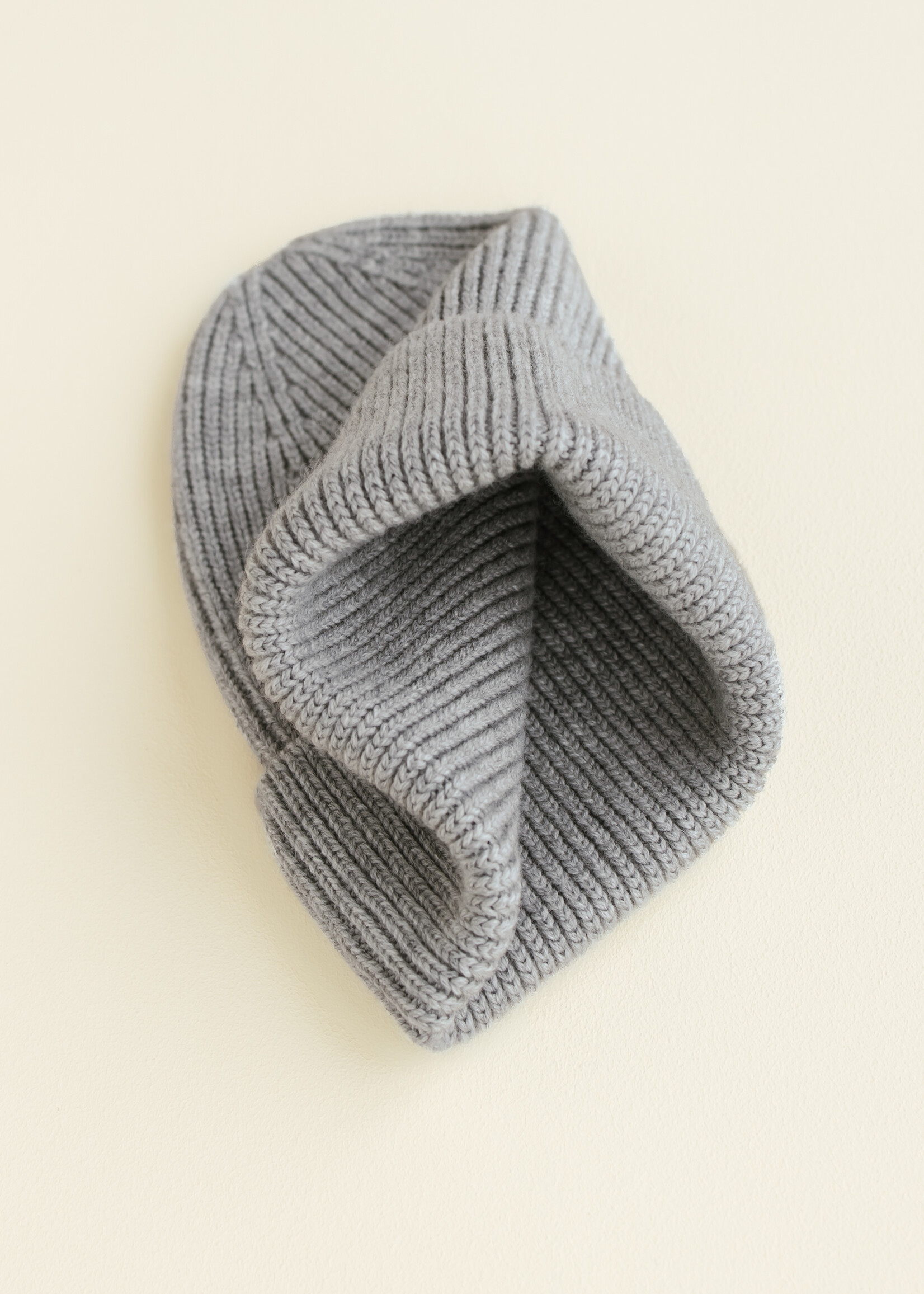 HVID Beanie Fonzie kids Grey melange - Hvid