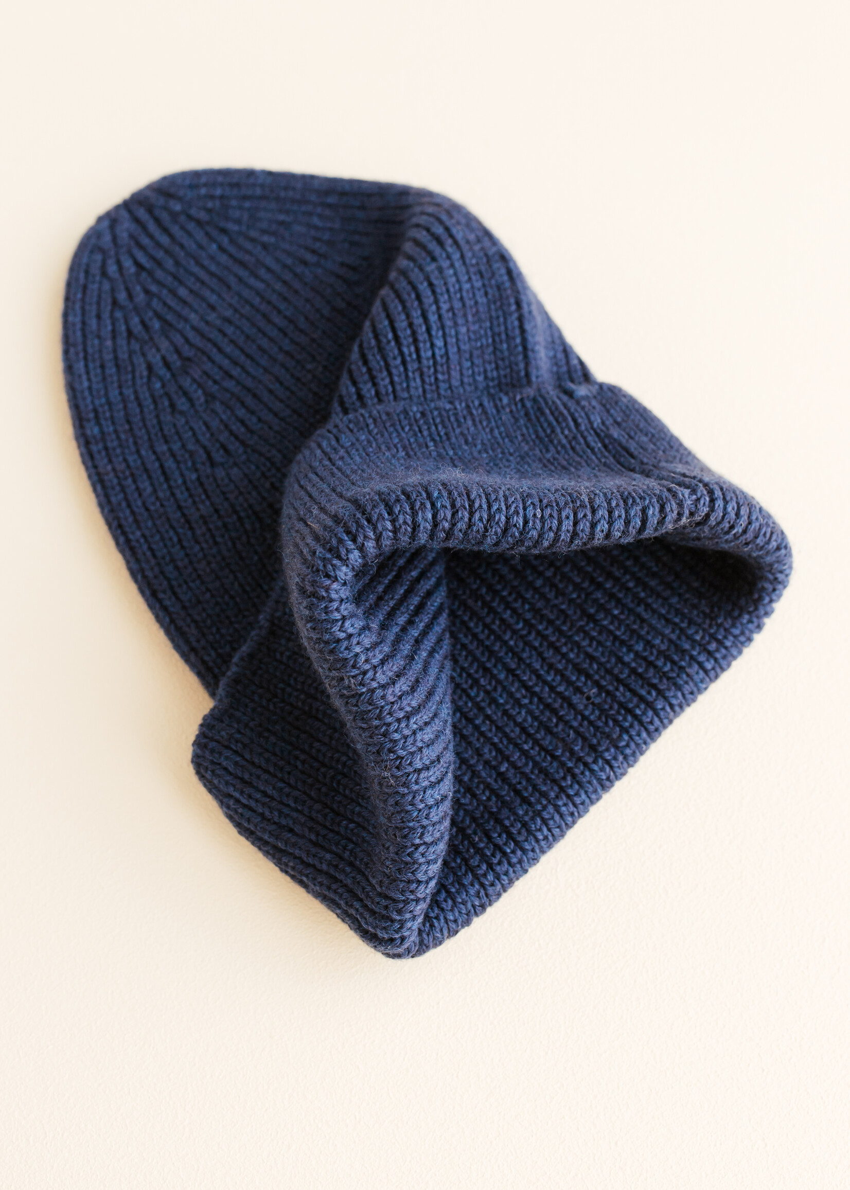 HVID Beanie Fonzie kids Blue - Hvid