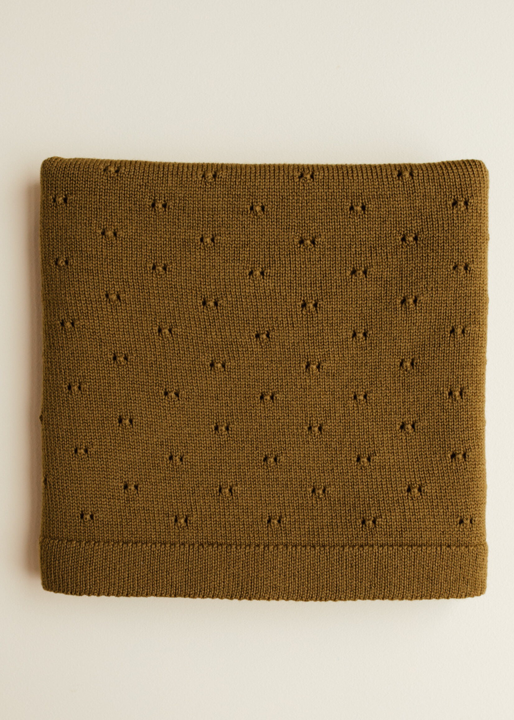 HVID Blanket Bibi Mustard - Hvid