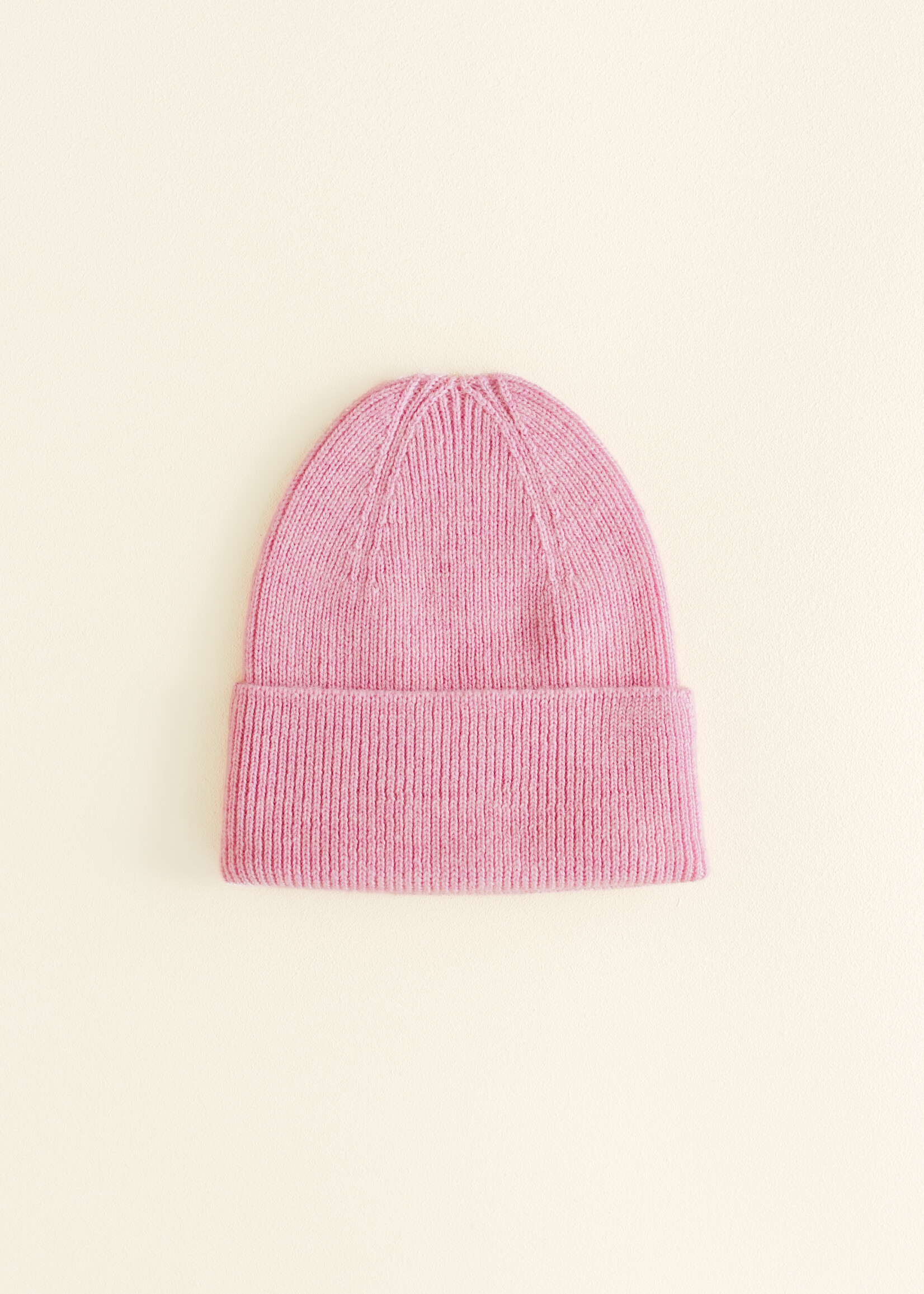 HVID Beanie Fonzie newborn Cotton candy (0-6 mnd) - Hvid