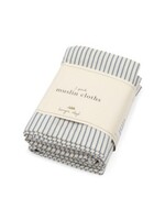 Konges Slojd 3 pack muslin cloth Stripe blue - Konges Slojd
