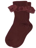 Mp Denmark Lea lace socks | Wine red - Mp Denmark