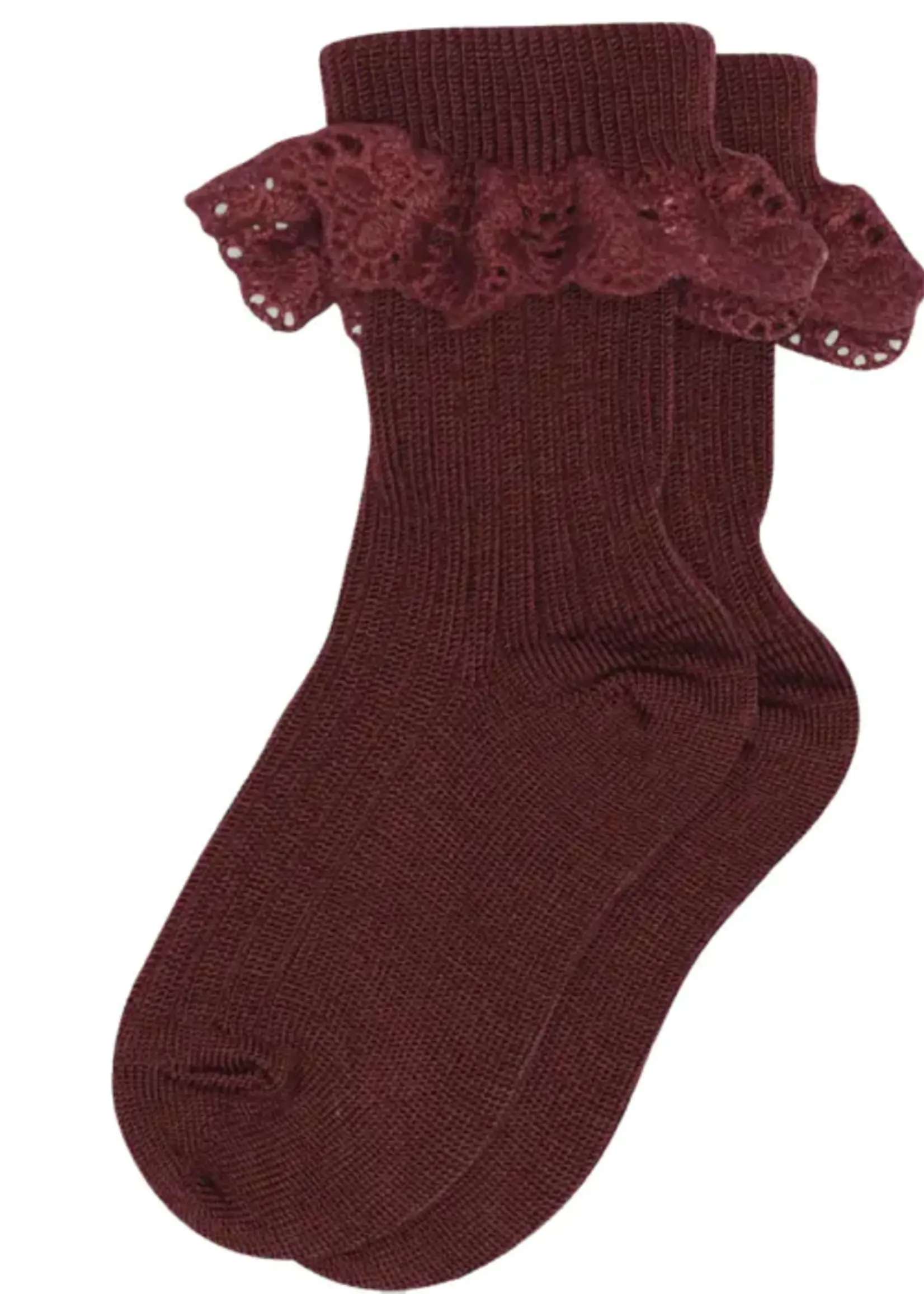 Mp Denmark Lea lace socks | Wine red - Mp Denmark