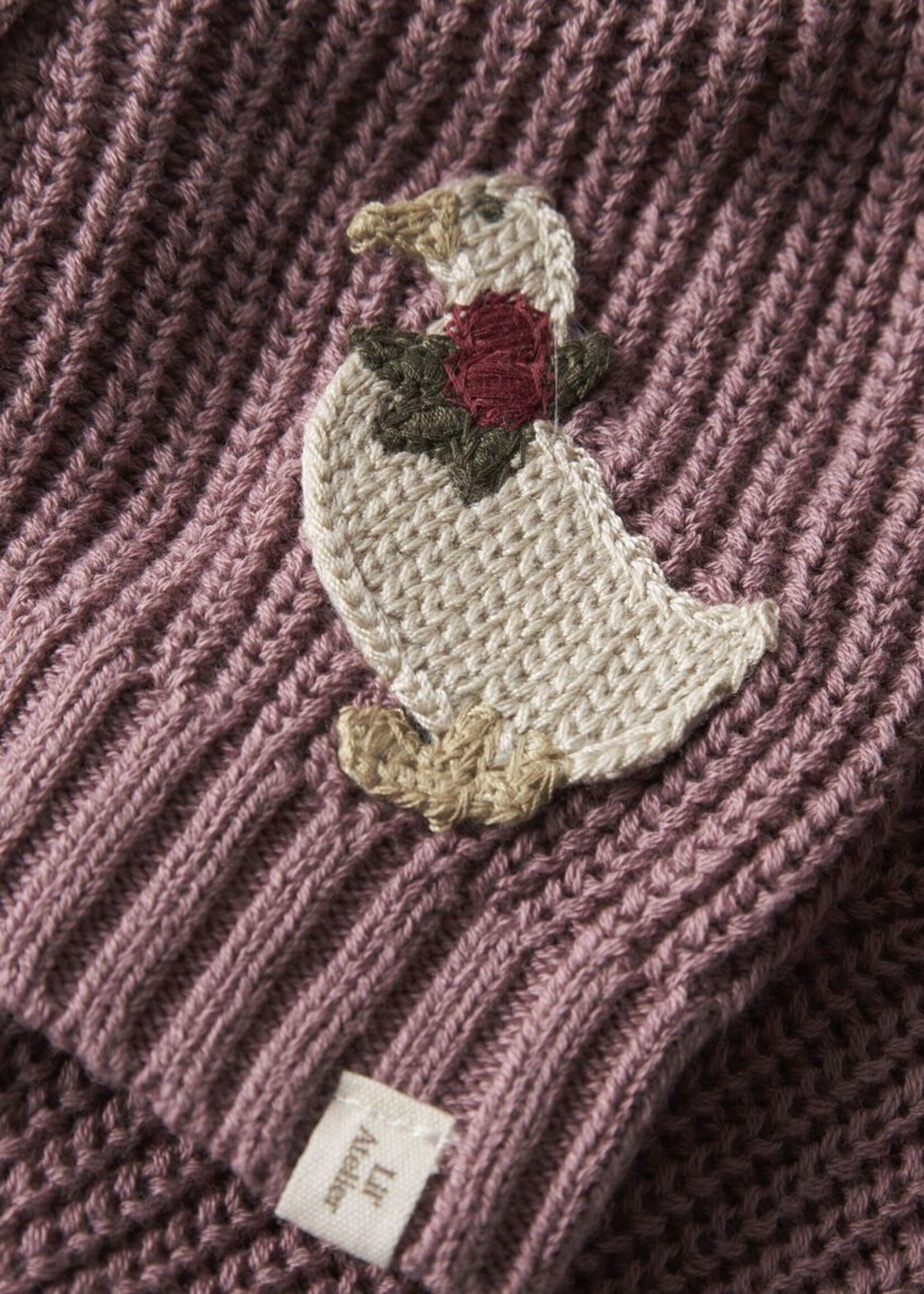 Lil Atelier Nemlen las  LS knit cardigan Nostalgia Rose - Lil Atelier