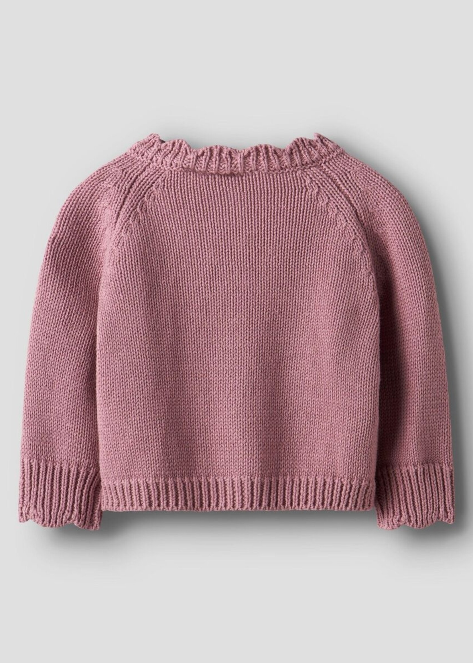 Lil Atelier Framla LS short knit cardigan Nostalgia Rose - Lil Atelier