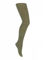 Mp Denmark Cotton rib tights Olivine - Mp Denmark