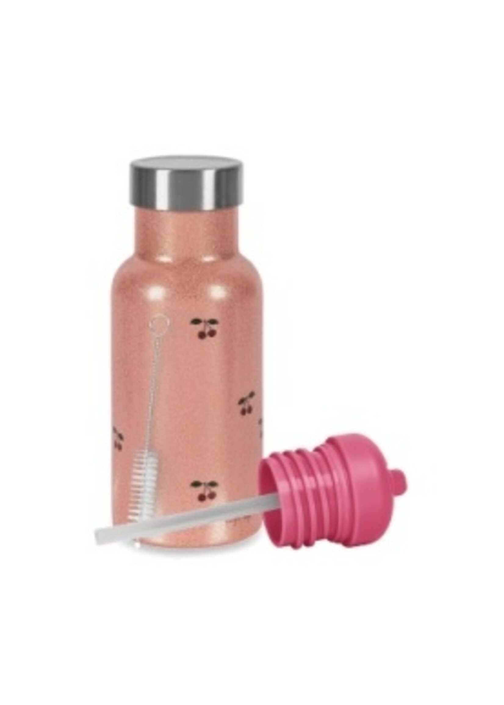 Konges Slojd Glitter thermo bottle Cherry glitter - Konges Slojd