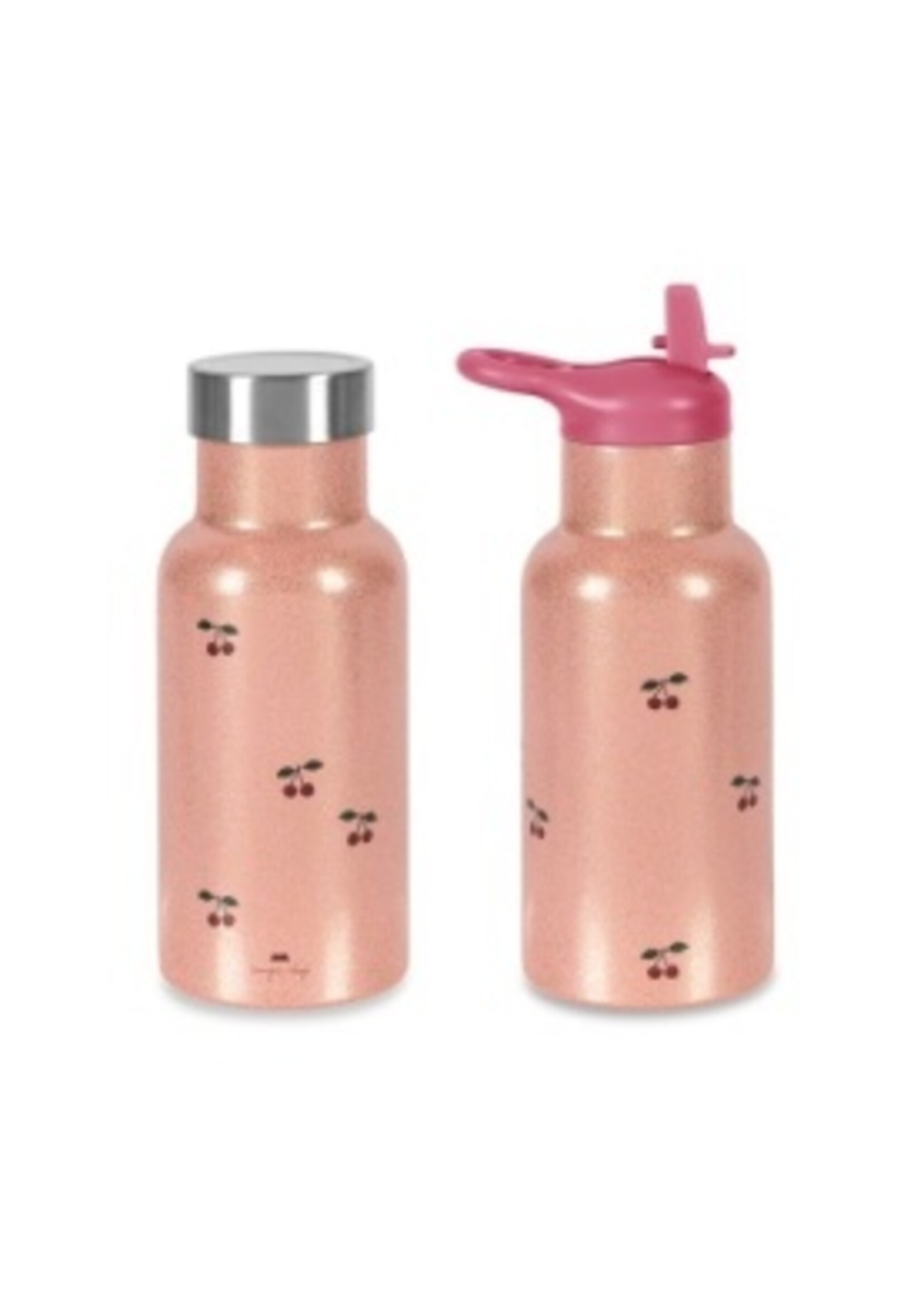 Konges Slojd Glitter thermo bottle Cherry glitter - Konges Slojd