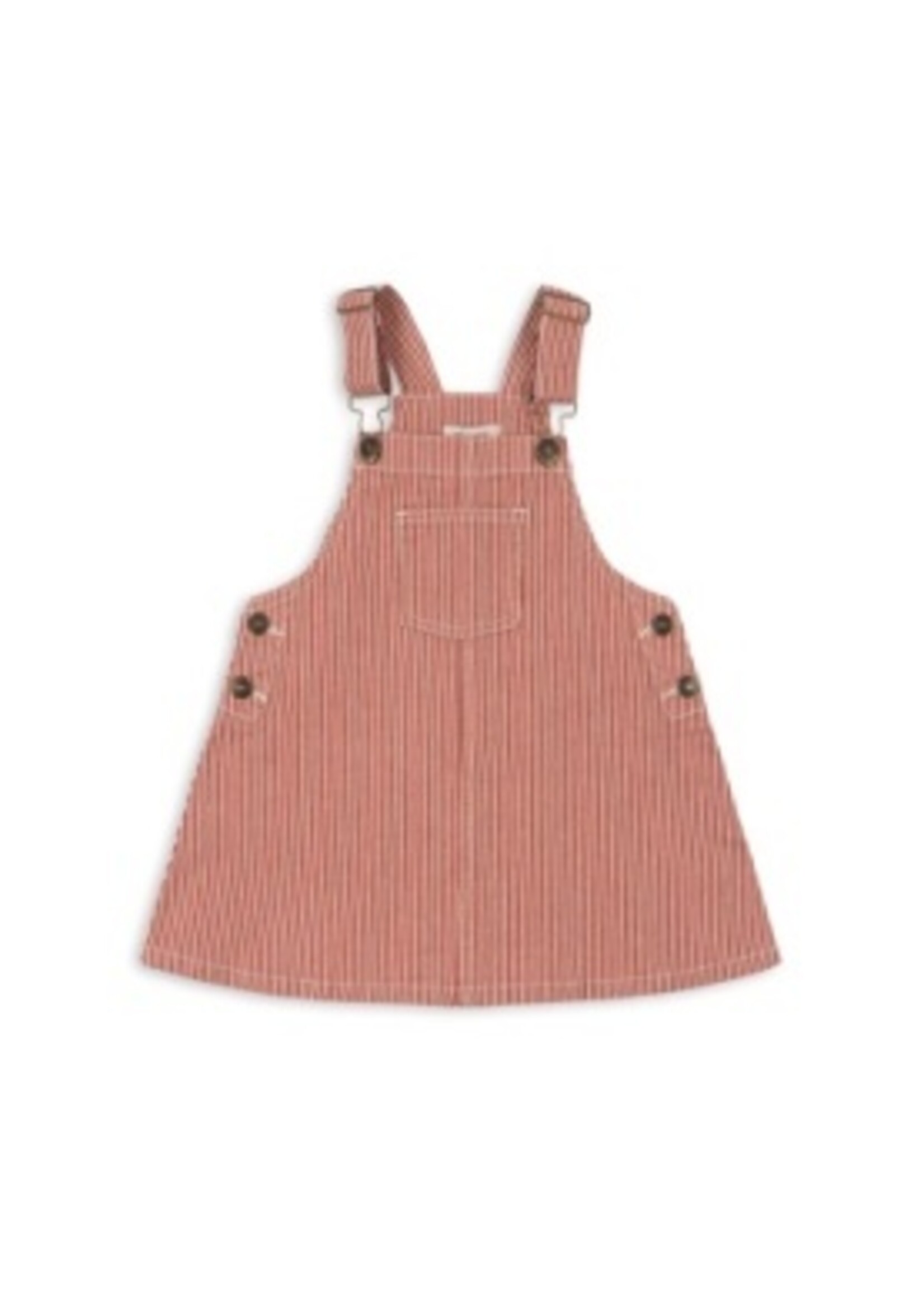 Konges Slojd Luc spencer dress Milk rouge stripe - Konges Slojd
