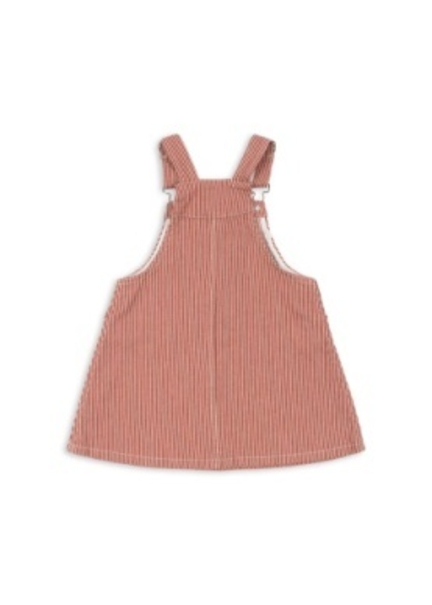 Konges Slojd Luc spencer dress Milk rouge stripe - Konges Slojd
